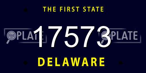 17573 Delaware License Plate