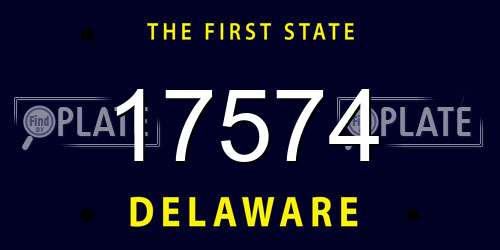 17574 Delaware License Plate
