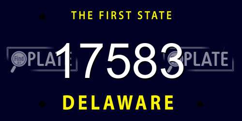 17583 Delaware License Plate