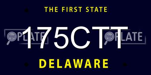 175CTT Delaware License Plate