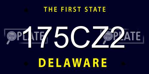 175CZ2 Delaware License Plate