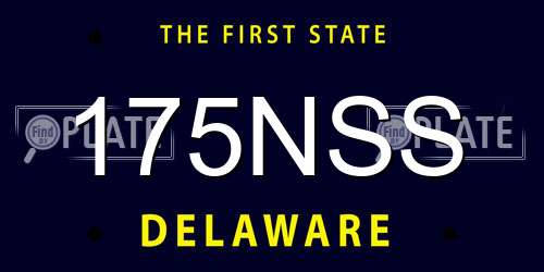 175NSS Delaware License Plate