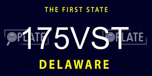 175VST Delaware License Plate