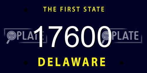 17600 Delaware License Plate