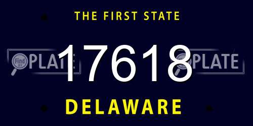 17618 Delaware License Plate