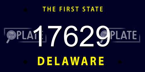 17629 Delaware License Plate