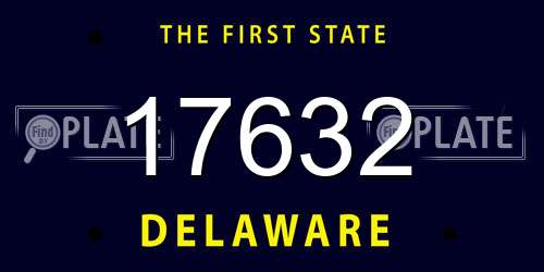 17632 Delaware License Plate