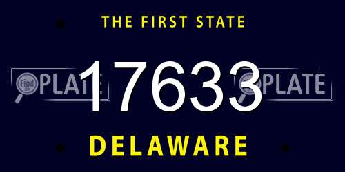 17633 Delaware License Plate