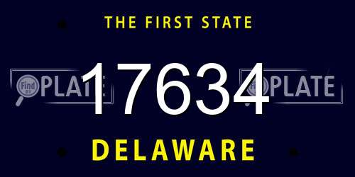 17634 Delaware License Plate