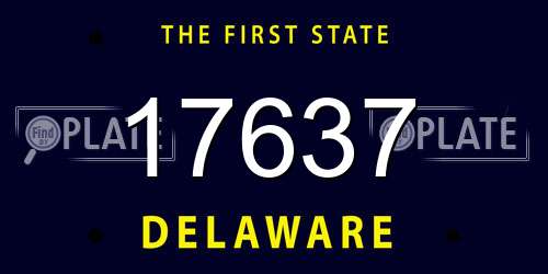 17637 Delaware License Plate