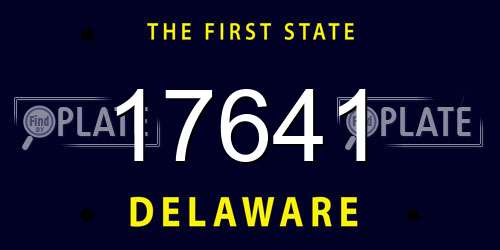17641 Delaware License Plate