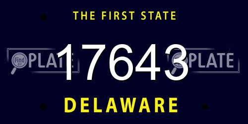 17643 Delaware License Plate