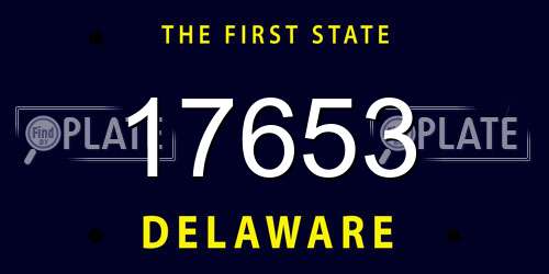 17653 Delaware License Plate