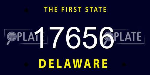 17656 Delaware License Plate