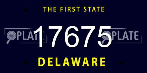 17675 Delaware License Plate