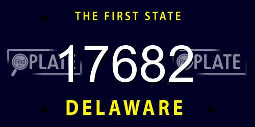 17682 Delaware License Plate