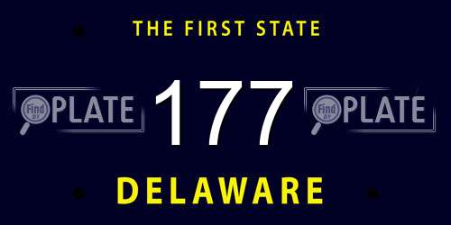 177 Delaware License Plate
