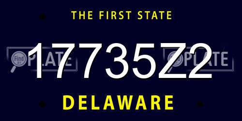 17735Z2 Delaware License Plate