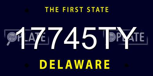17745TY Delaware License Plate