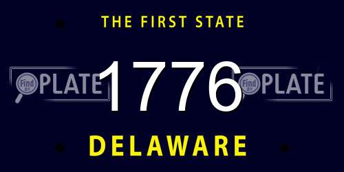 1776 Delaware License Plate
