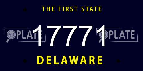 17771 Delaware License Plate