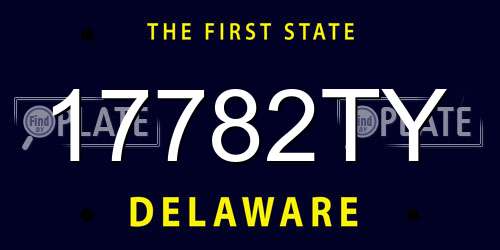 17782TY Delaware License Plate