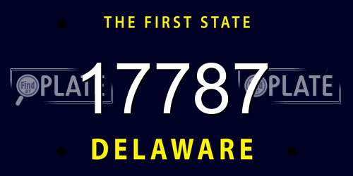 17787 Delaware License Plate