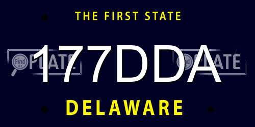 177DDA Delaware License Plate