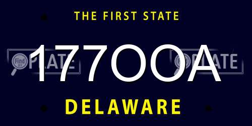 177OOA Delaware License Plate