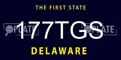 177TGS Delaware License Plate