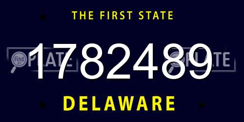 1782489 Delaware License Plate