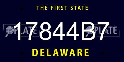 17844B7 Delaware License Plate