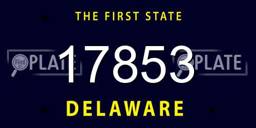 17853 Delaware License Plate