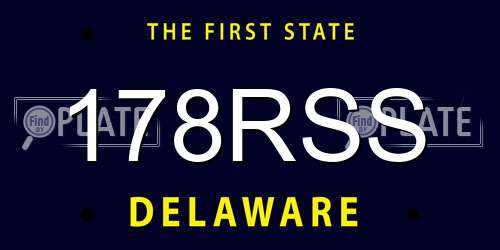 178RSS Delaware License Plate
