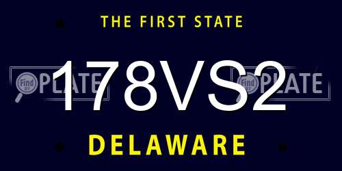 178VS2 Delaware License Plate
