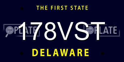 178VST Delaware License Plate