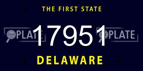 17951 Delaware License Plate
