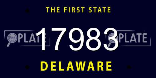 17983 Delaware License Plate