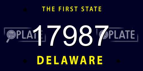 17987 Delaware License Plate