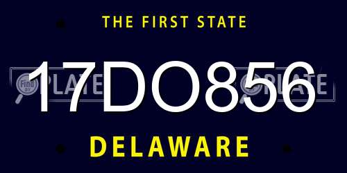 17DO856 Delaware License Plate