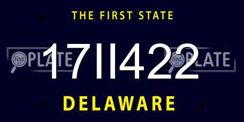 17II422 Delaware License Plate