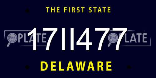 17II477 Delaware License Plate