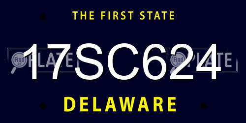 17SC624 Delaware License Plate
