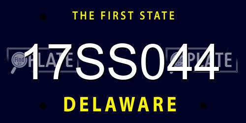 17SS044 Delaware License Plate