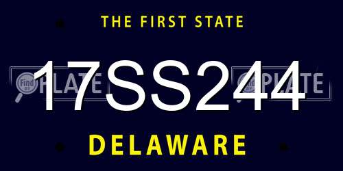 17SS244 Delaware License Plate