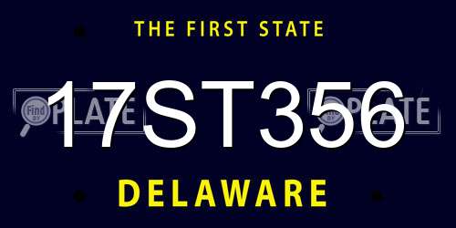 17ST356 Delaware License Plate