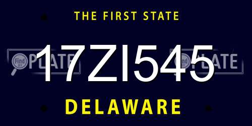 17ZI545 Delaware License Plate