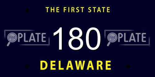 180 Delaware License Plate