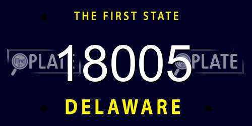 18005 Delaware License Plate