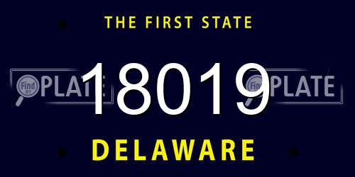 18019 Delaware License Plate